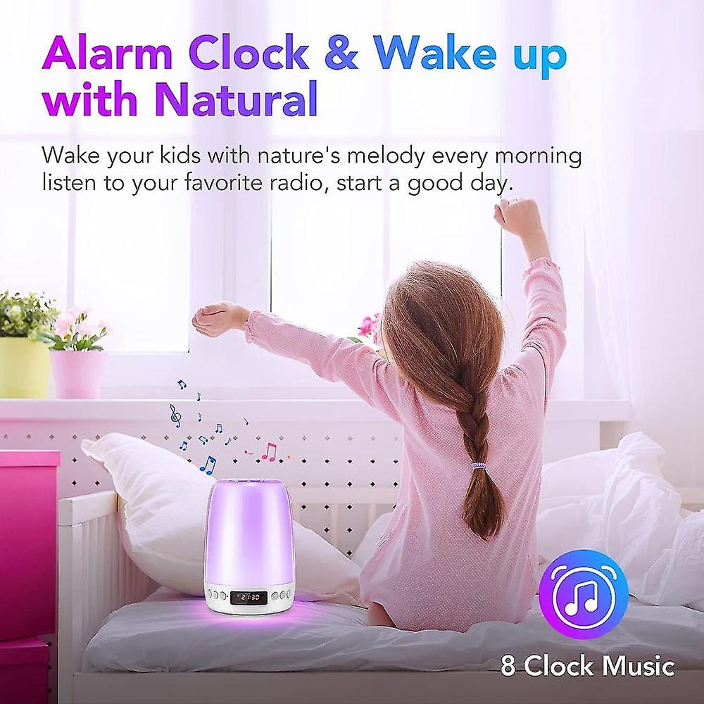 Night Light With White Noise For Kids,color Changing ,press Control