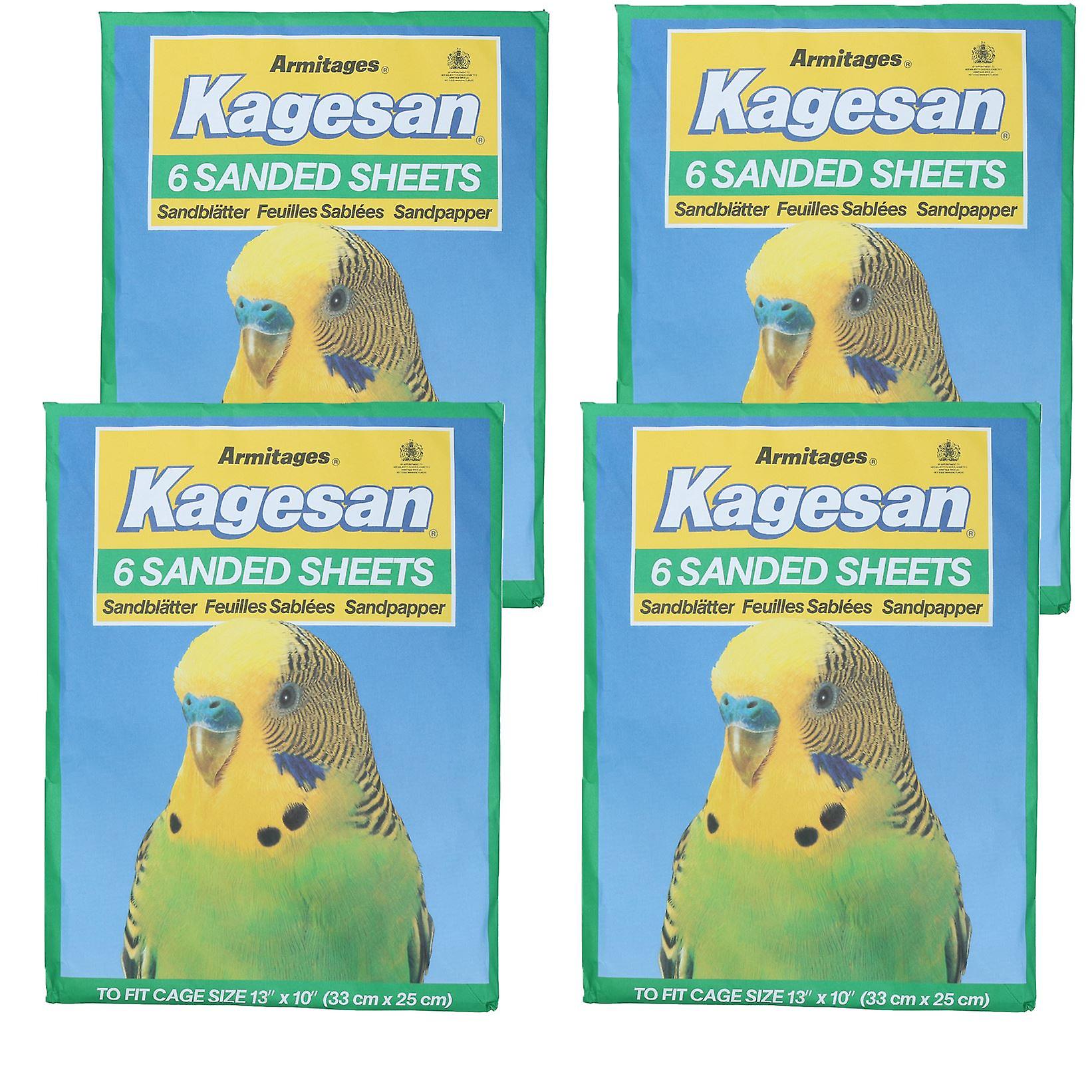 24 Sanded Sheets Sandpaper Cage Lining Budgies Caged Birds  25x33cm