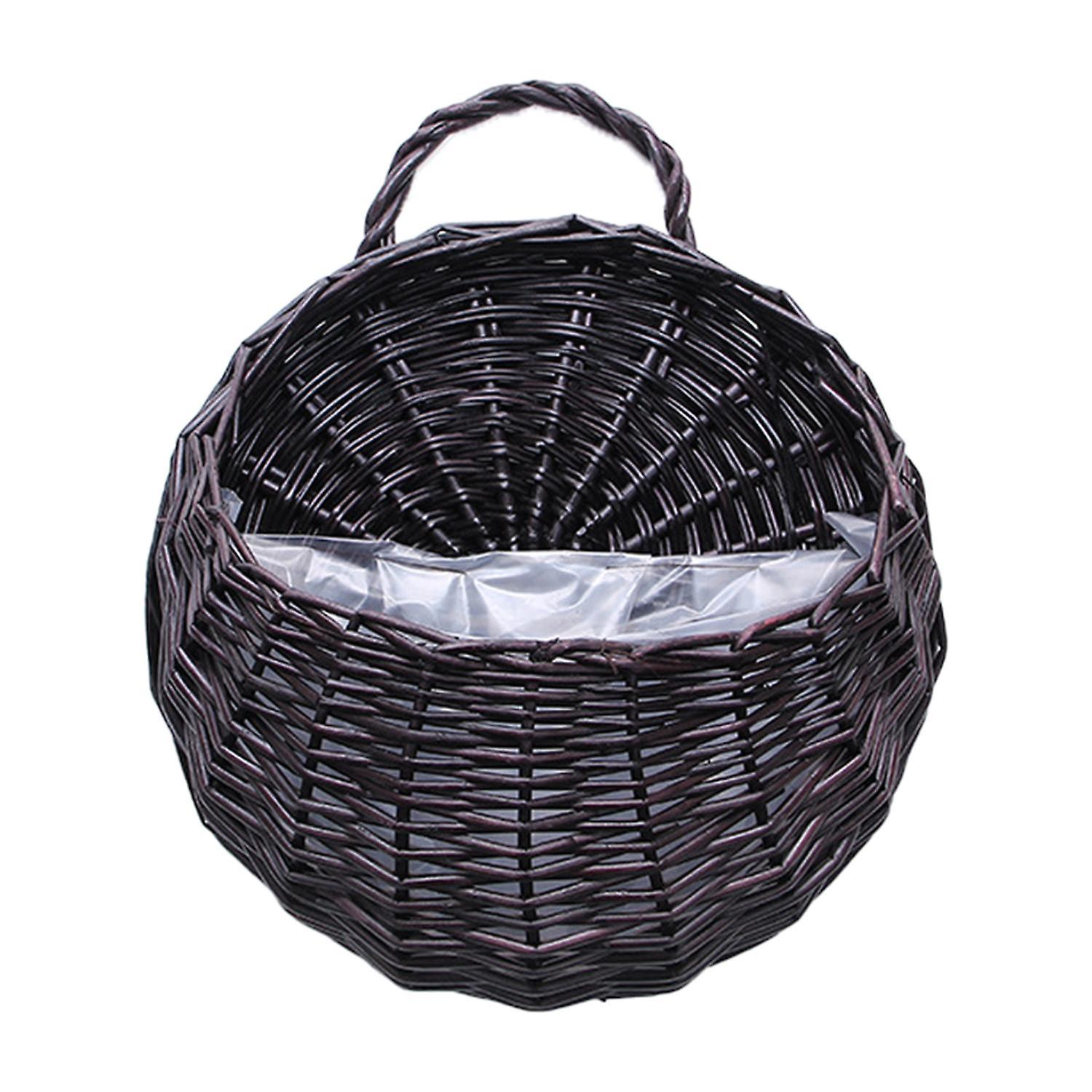 Iögonfallande blomkorgar DIY vävd praktisk rottingförvaringskorg trädgårdsartiklar