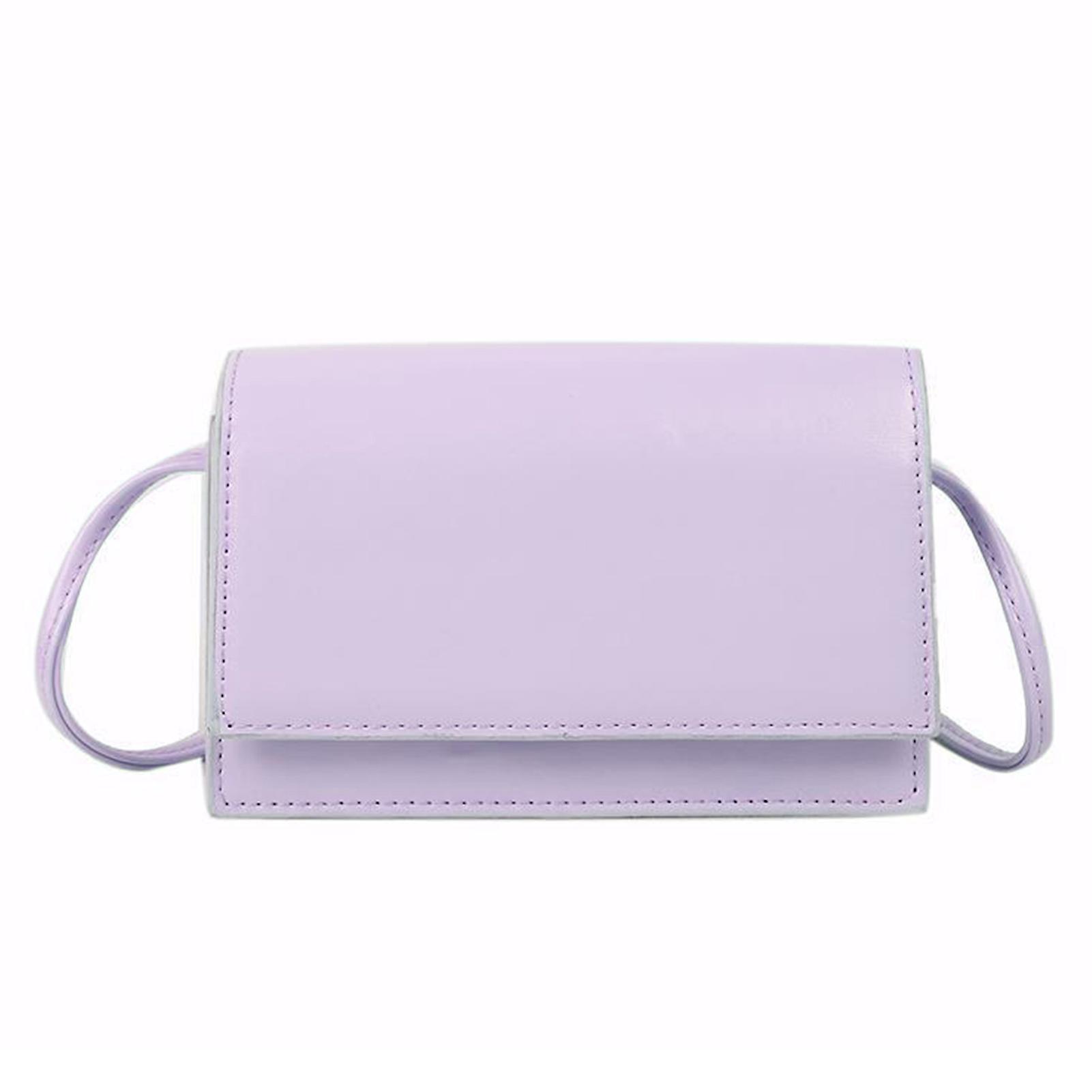 Solid Color Small Crossbody Bag Versatile Square Leather Shoulder Bag