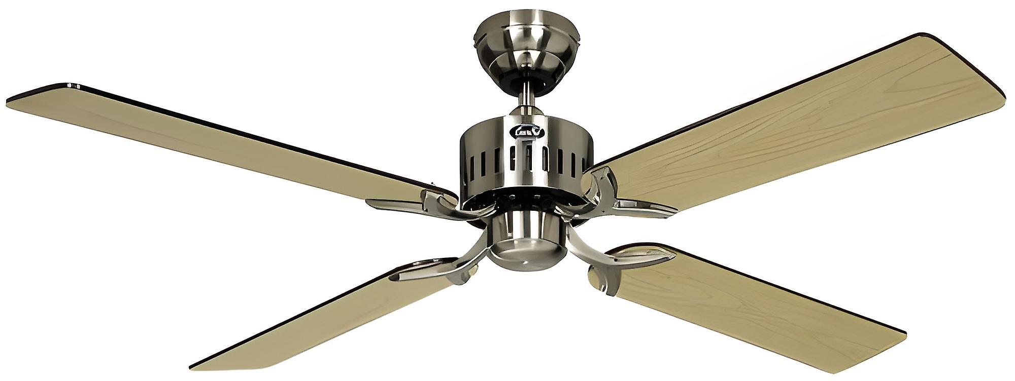 Ceiling fan TELESTO 132 cm / 52" brushed chrome with remote control