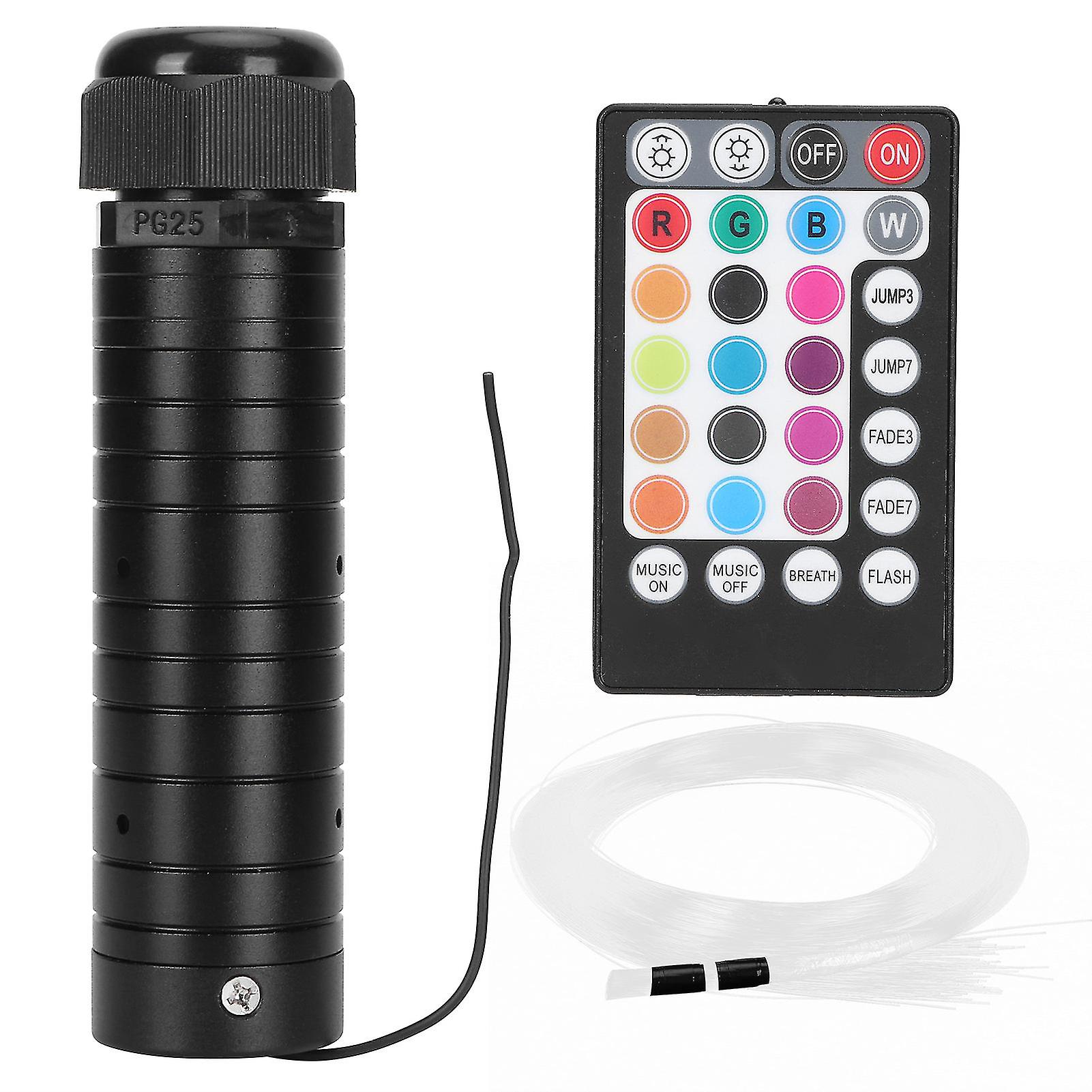 Kit d'éclairage à fibre optique 12 V RGBW LED pour plafond étoilé, compatible avec application Bluetooth, fêtes, festivals de musique