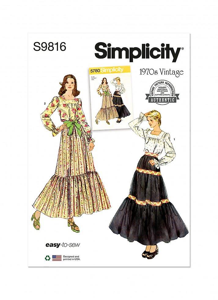 Simplicity Sewing Pattern 9816