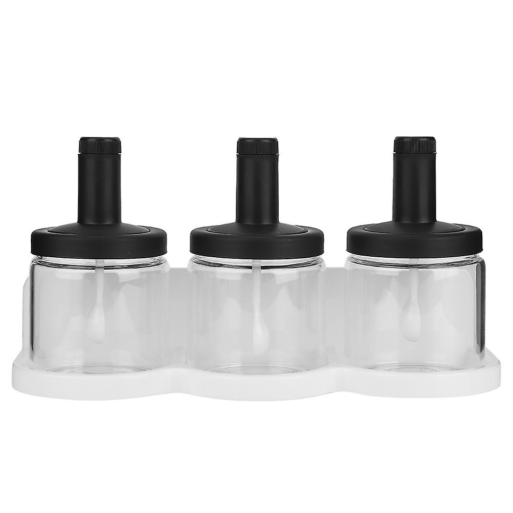 Transparent Seasoning Storage, Integrated Spoon Lid Design For Easy Access, High Borosilicate Glass Quality Spice Jars With Airtight Silicone Sealed