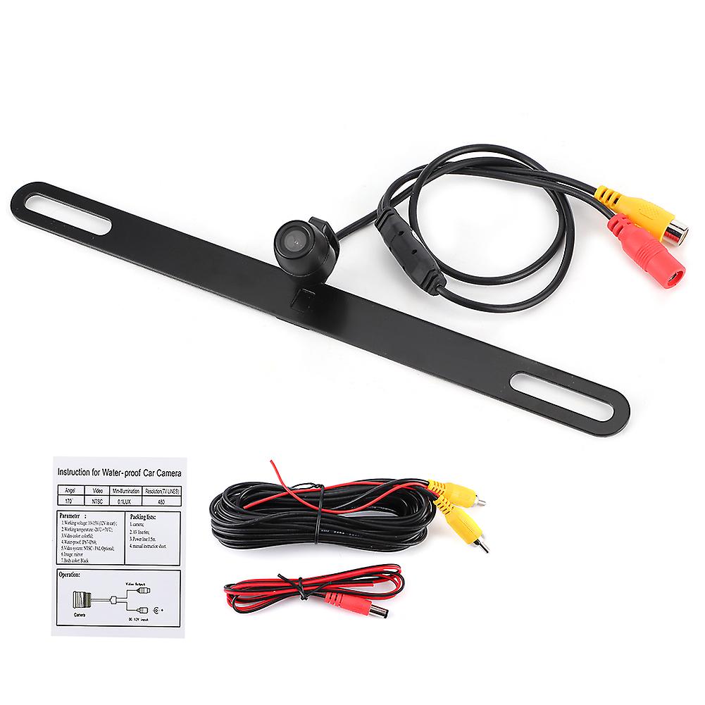 Car Rear View Camera Parking Reverse Monitoring Wide 170° HD Night Viewing Waterproof for Long License Plate