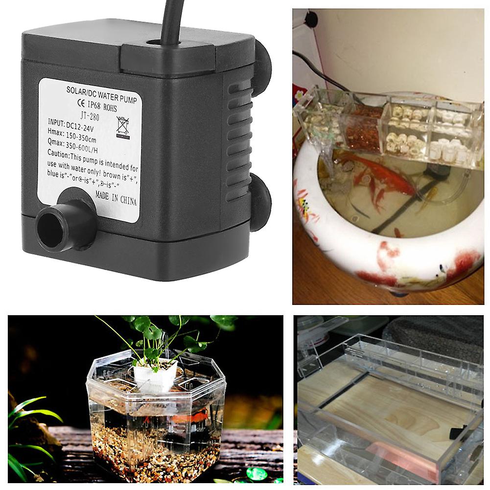 Solar Powered 24V DC Mini Brushless Water Pump 650L/H 4.8x4.5cm