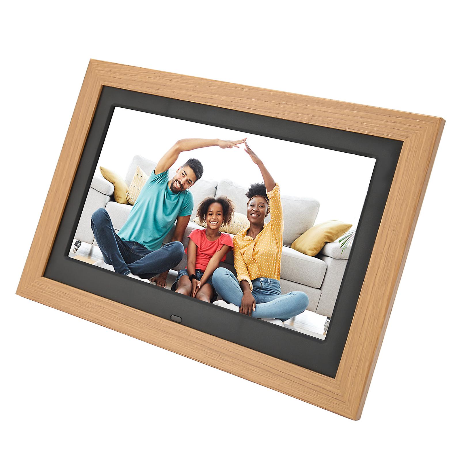 10.1in Digital Photo Frame HD 1024x600 LED Screen Video Photo Frame with Stereo Speaker for Birthday 100?240V AU Plug