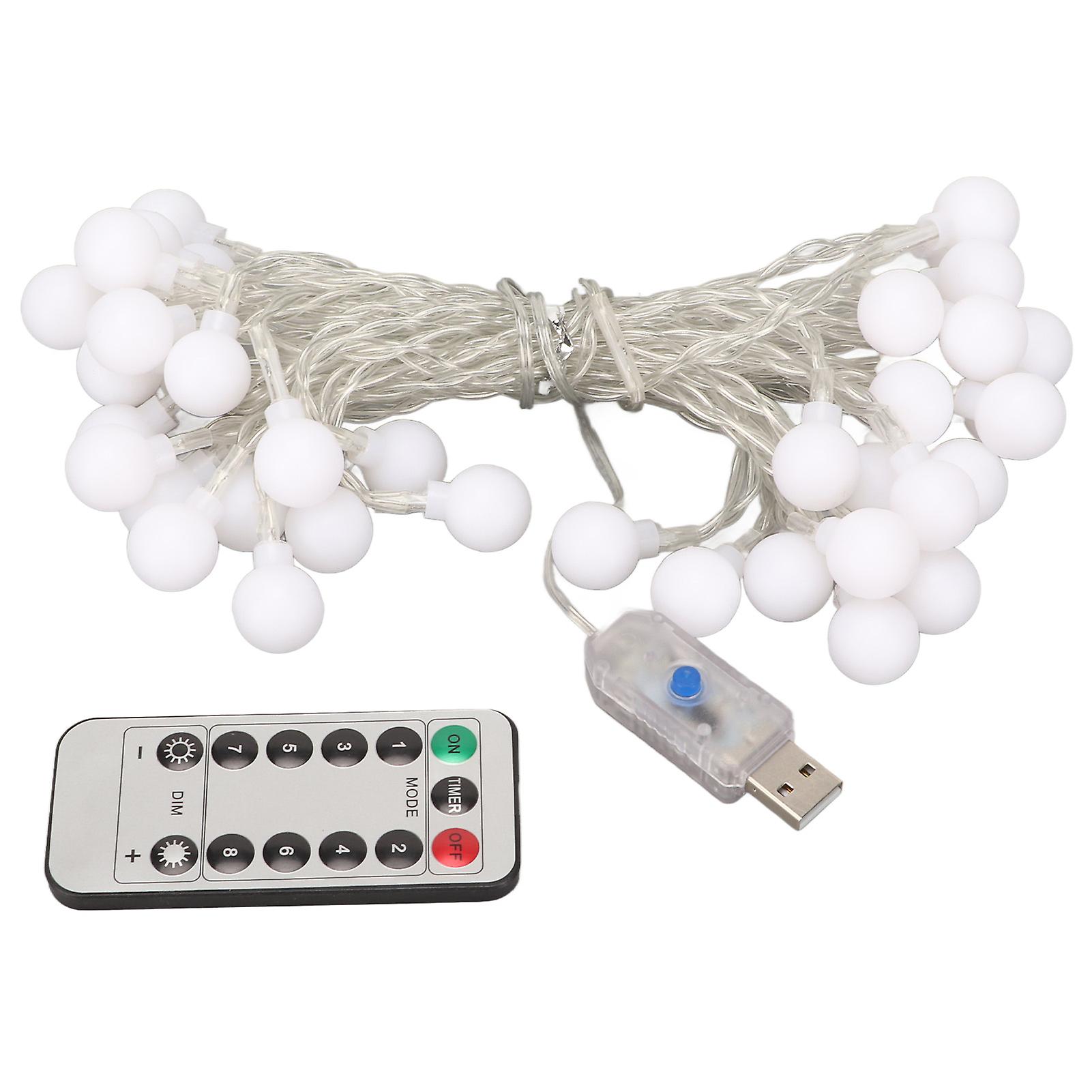 19ft LED String Lights with Remote, 8 Modes, USB, Waterproof for Indoor/Outdoor Use