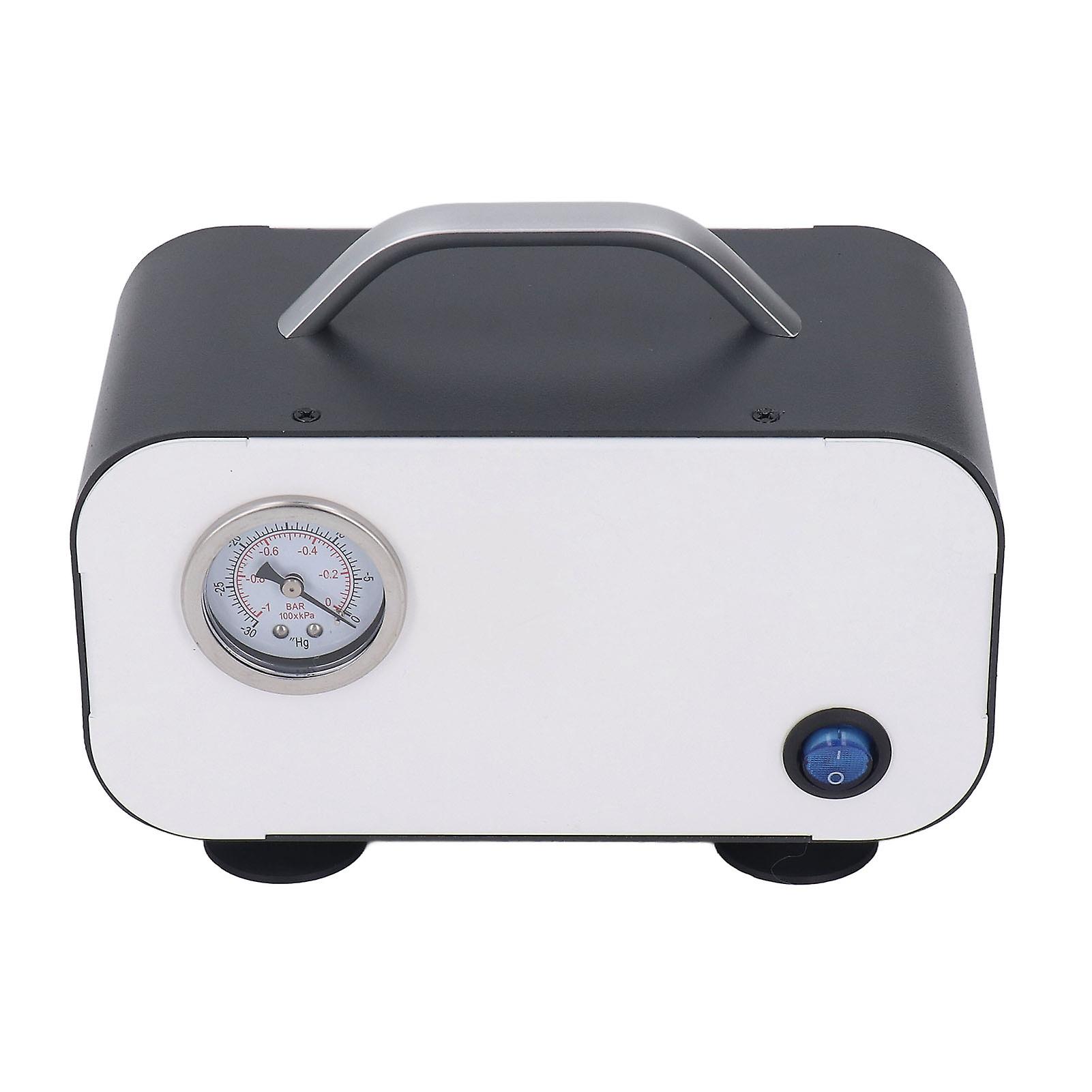 30W משאבת ואקום דיאפרגמה ללא שמן ללא שמן רעש נמוך משאבת סינון מעבדה קטנה 15 ליטר / דקה 110-240 וולט תקע ארה"ב 