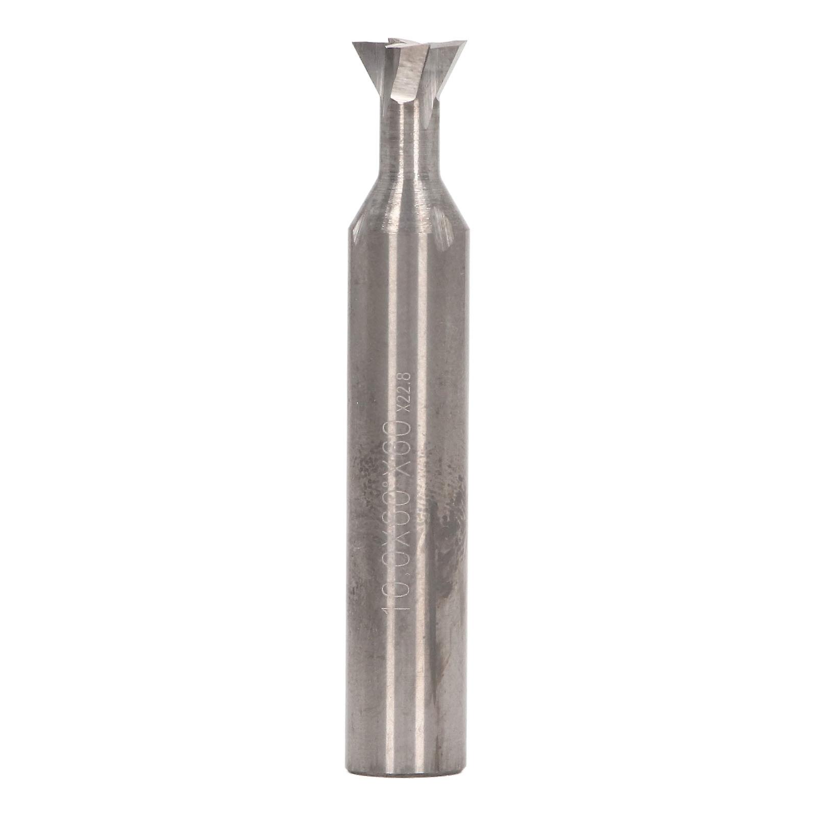 Dovetail Router Bit 4 Flute Milling Cutter Carbide Cutting Slotting Tool for Woodworking 10x60°x60L
