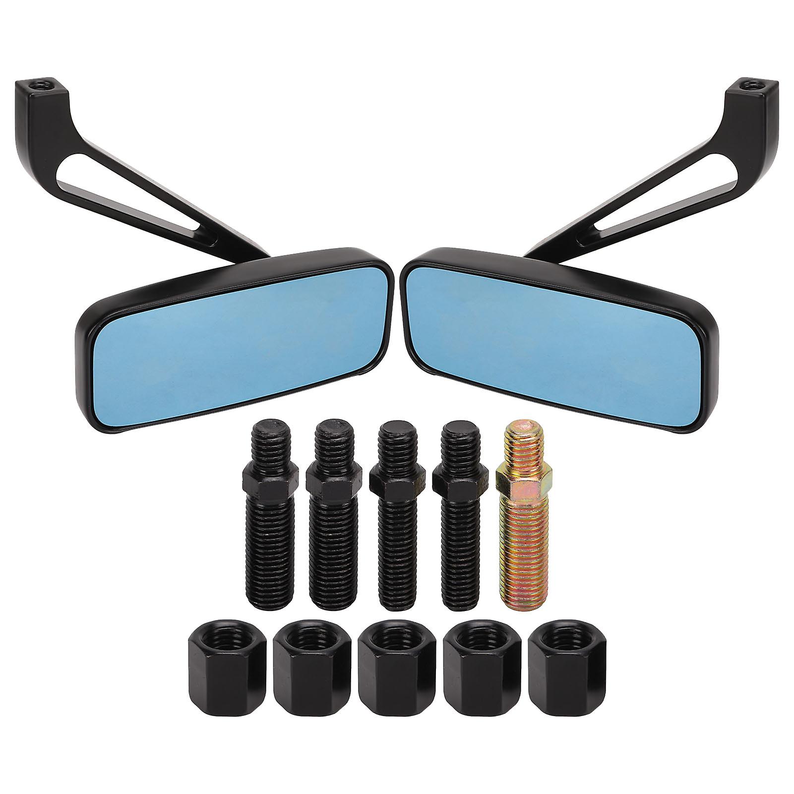 Pair of Motorcycle Rearview Mirror Reflectors 8mm-10mm Universal Replacement for CB1000R CB1300 CBF600