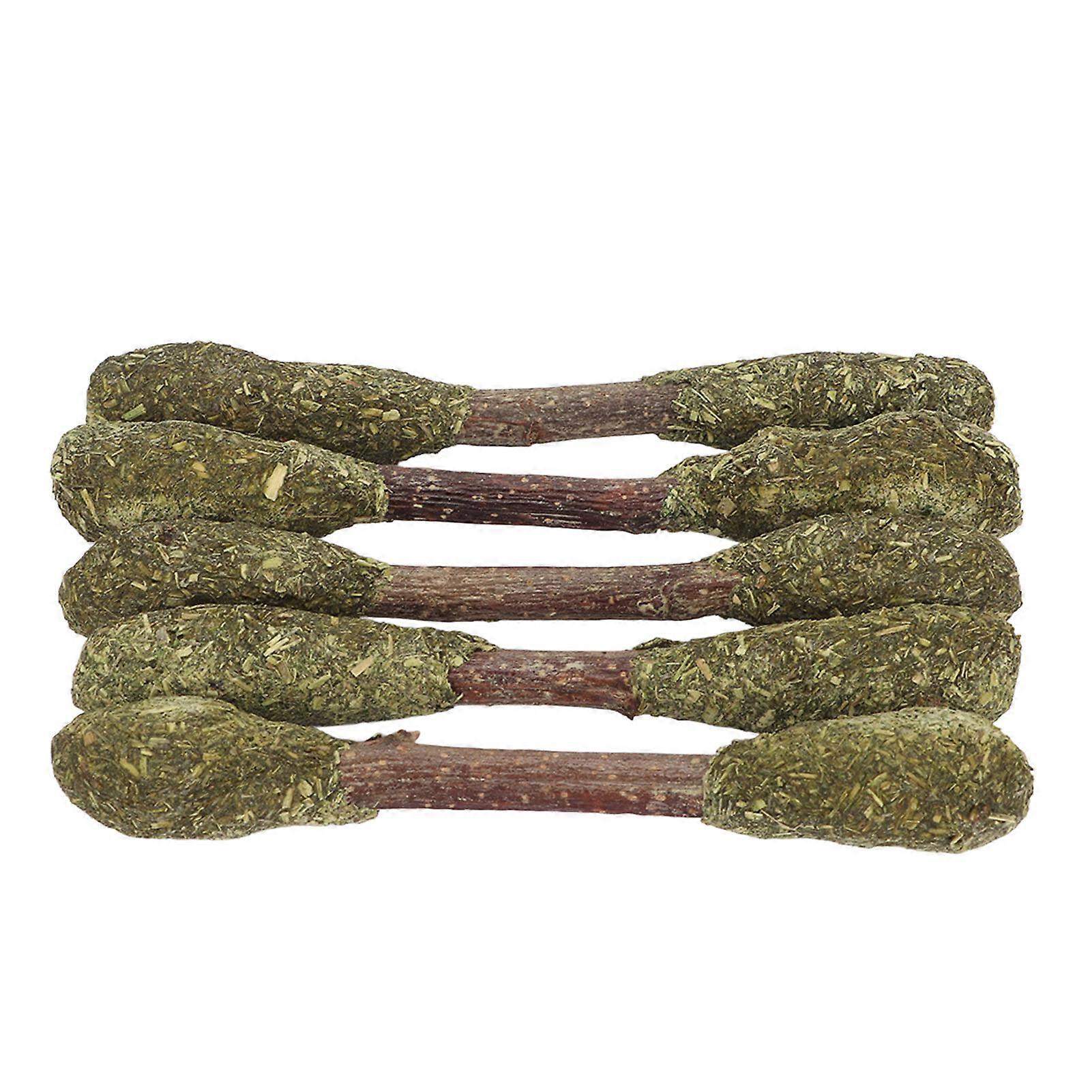 5PCS Alfalfa Rabbit Chew Sticks for Guinea Pigs & Small Pets