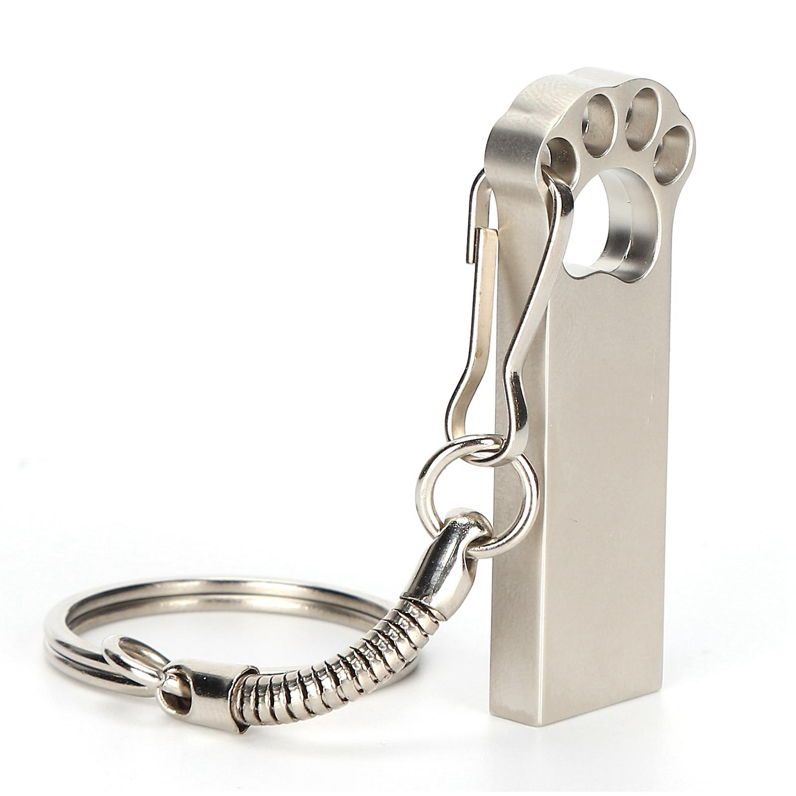 Paw Print USB Flash Drive 128GB with Keychain Cute U Disk for Computers and Laptops