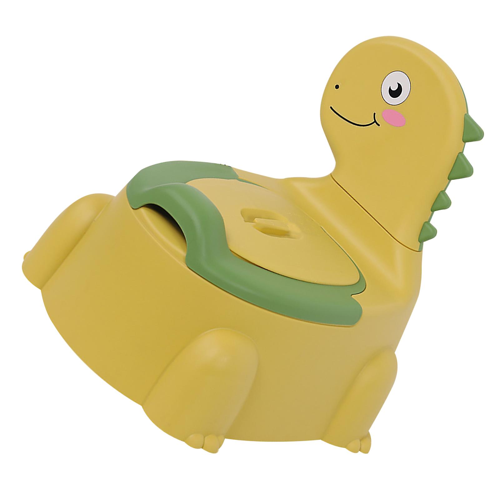 Potty Chair Cartoon Dinosaur Adjustable Height Yellow PP Safe