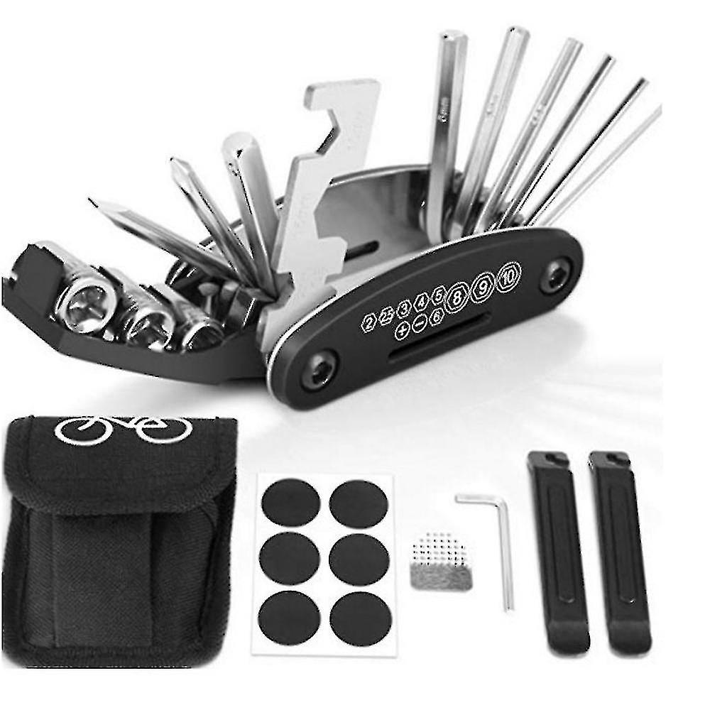 Betterlifefg-Bicycle Repair Kit 16 in 1 Multi-Function Tool Pocket Bicycle Tool Kit Multi-Function R