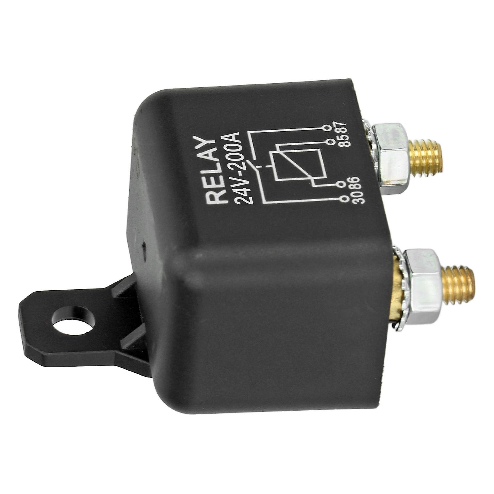 24V 200A Car Start Relay High Current Normally Open Brass Coil Vehicle Starter Relay 4 Pin 
