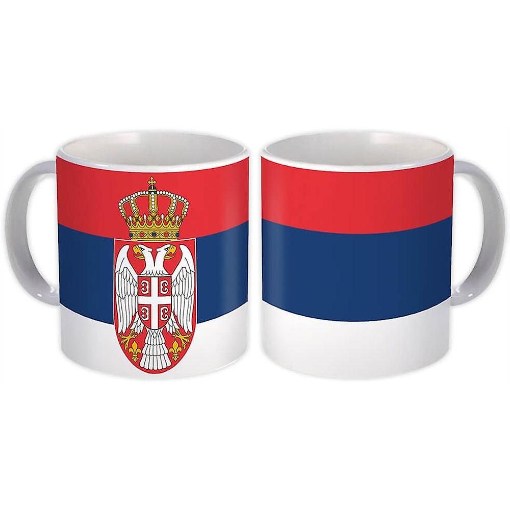 Geschenkbecher: Serbien-Flagge