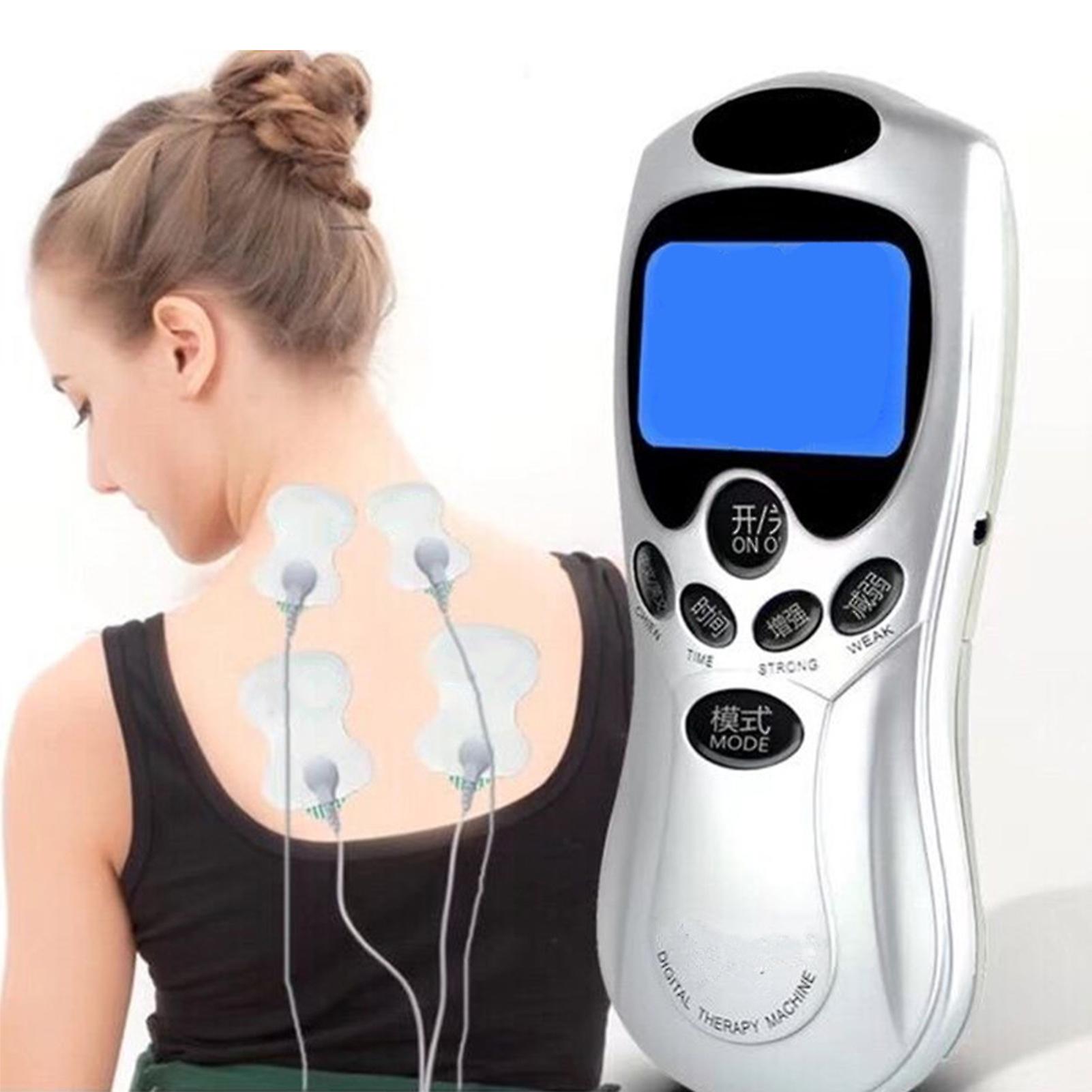 Digital Pulse Massage Machine 8 Modes LCD Display 2 Snap Cable Multifunctional Acupuncture Massage Device