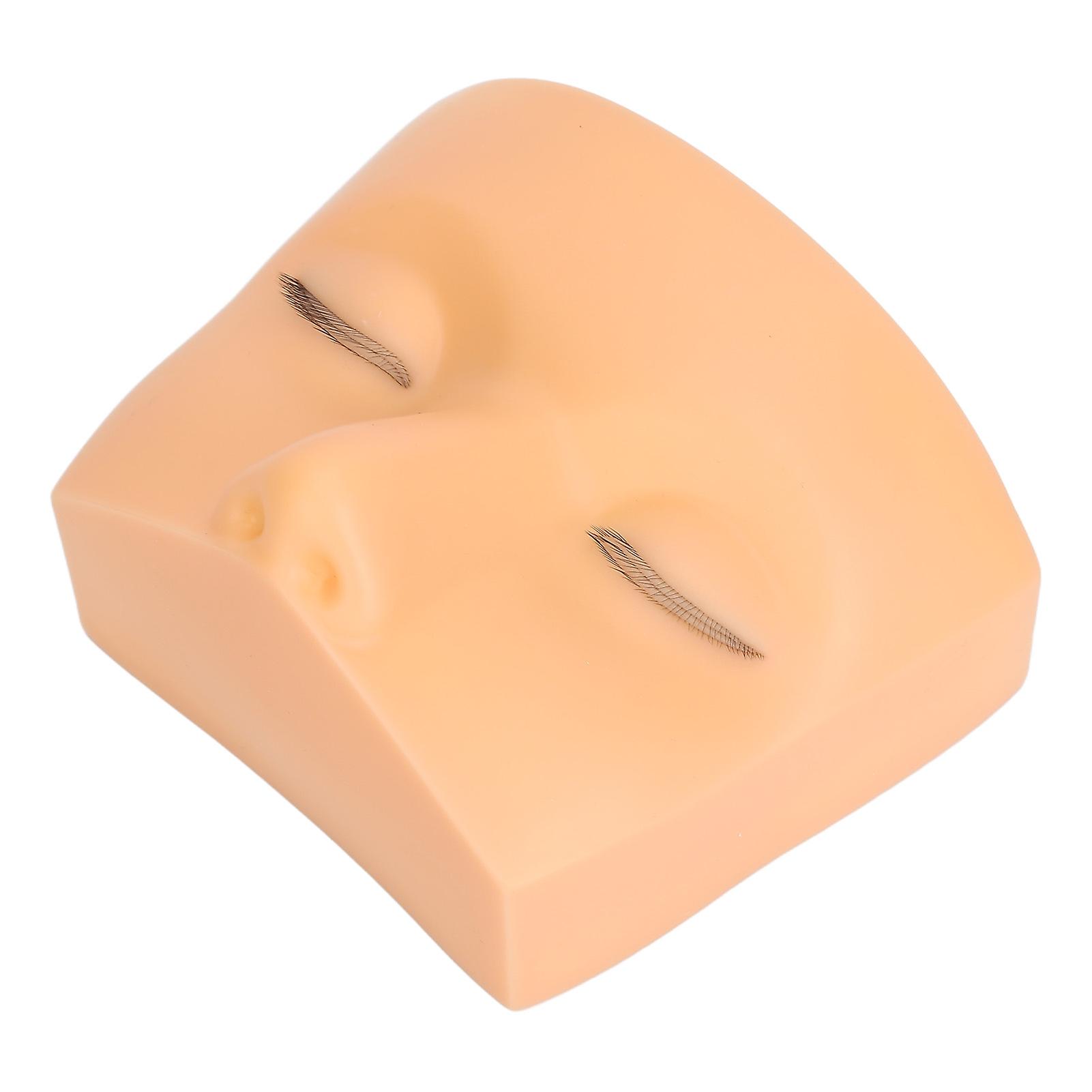 Lash Mannequin Head 3-Layer Realistic Eyelash Practice 4.6x3.5in Yellow