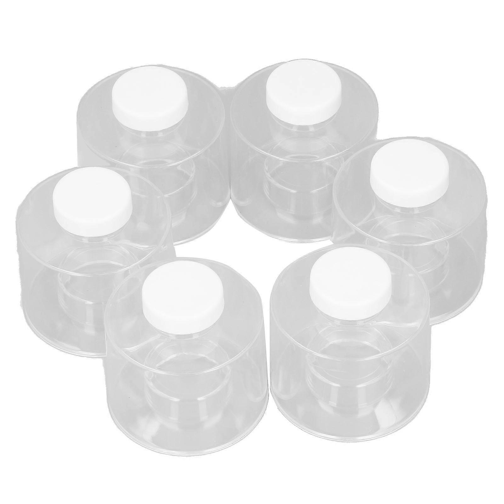 6 Pcs Stackable Transparent Plastic Spice Pots 8.5cm x 35cm