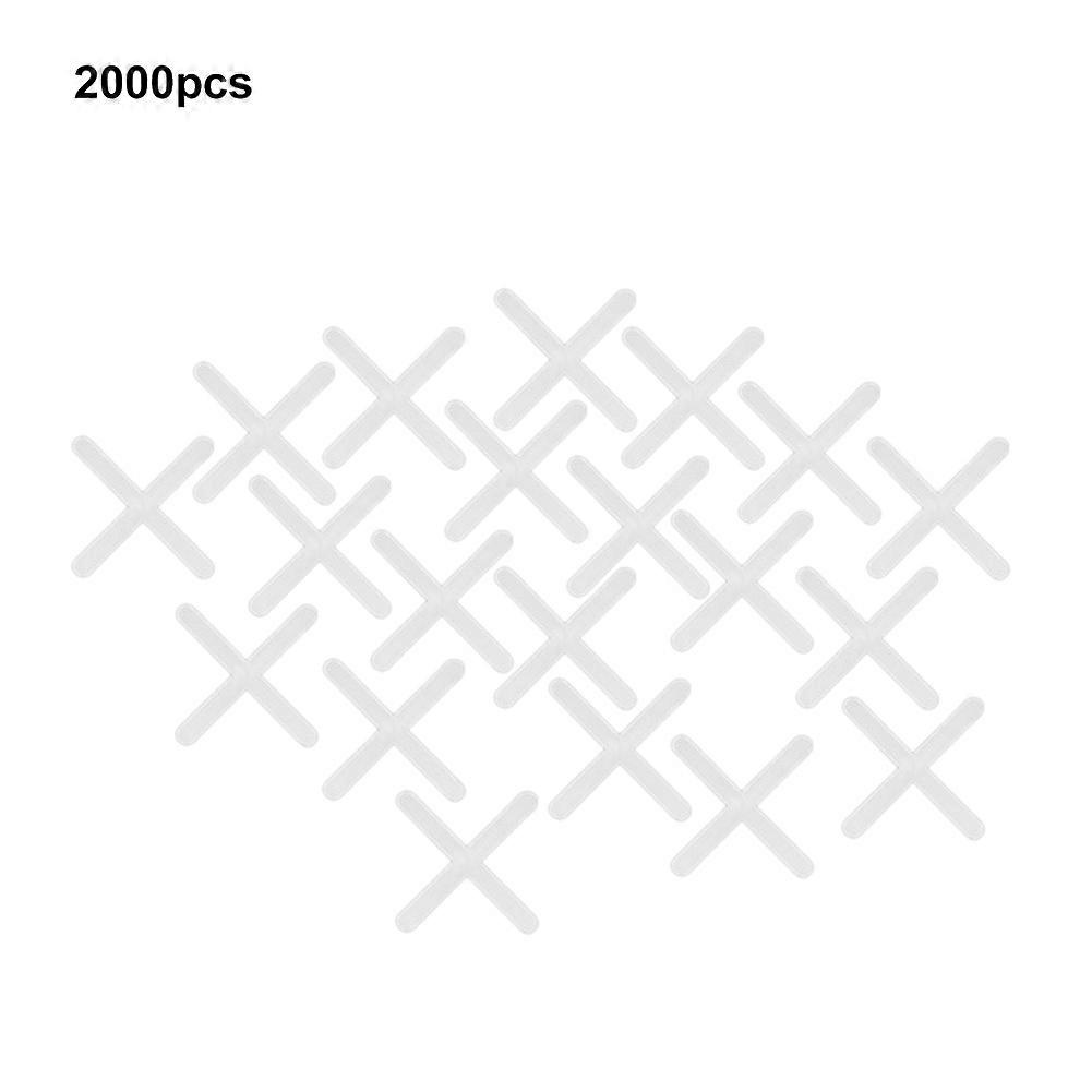 2000Pcs Ceramic Tiler Spacer Plastic Cross Tile Plumber Reuseable Leveling System 2mm/2.5mm2mm