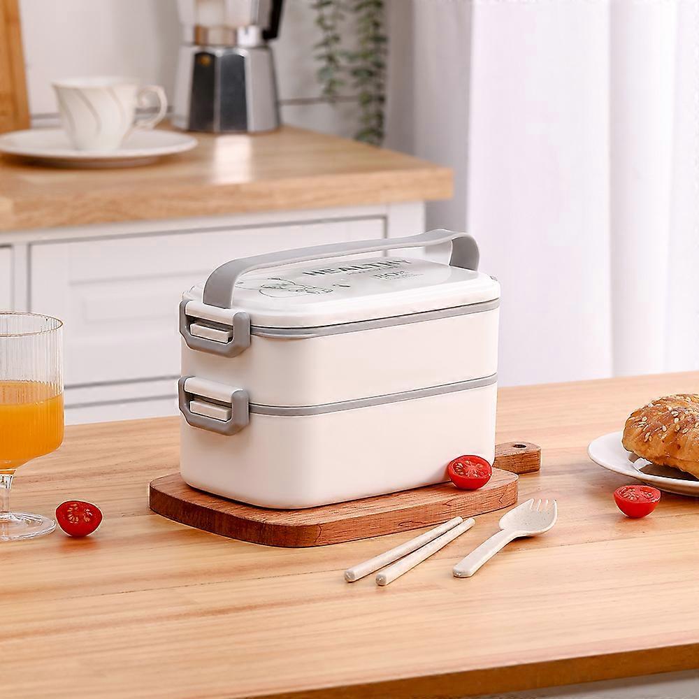 Stackable Bento Lunch Box with Handle 2 Layer
