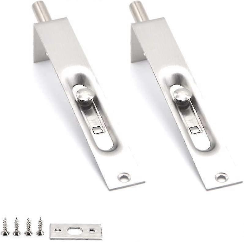 Porta de aço inoxidável Flush Door Lever Lever Trava Flush Bolt Lock 4 polegadas