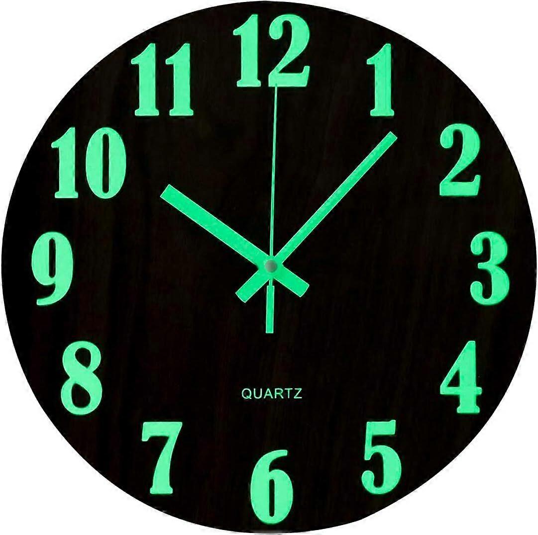 Luminous Wall Clocks Battery Operated,Modern Wall Clock Glow in The Dark