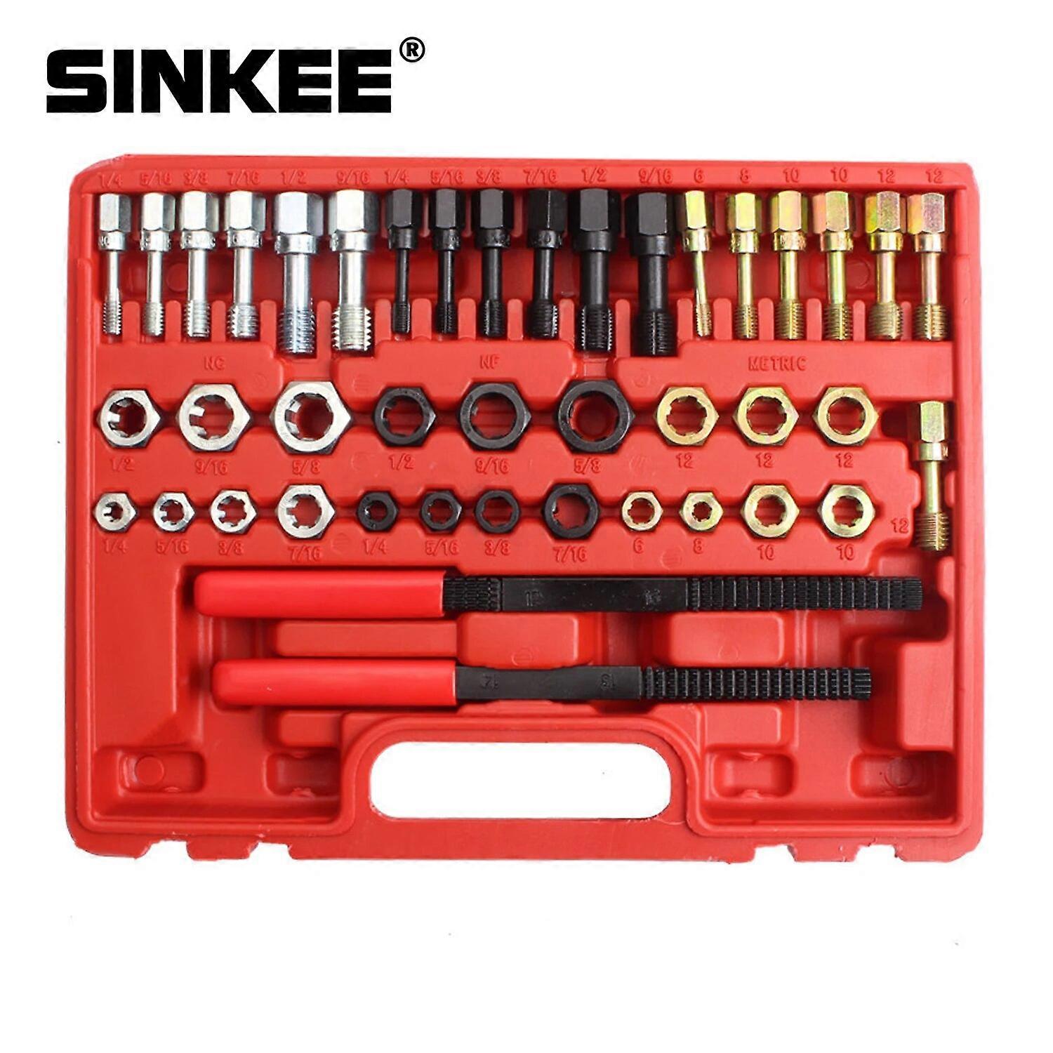 42pc Re~Thread Tool Kit Set UNC UNF and Metric SizesTaps,Dies and Thread Files Tool No.18159