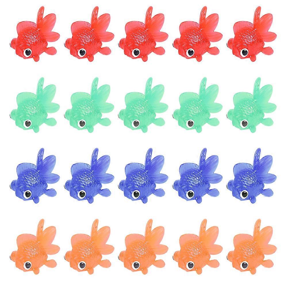 24Pcs Simulation Goldfish Models Lifelike Aquarium Ornaments Educational Props