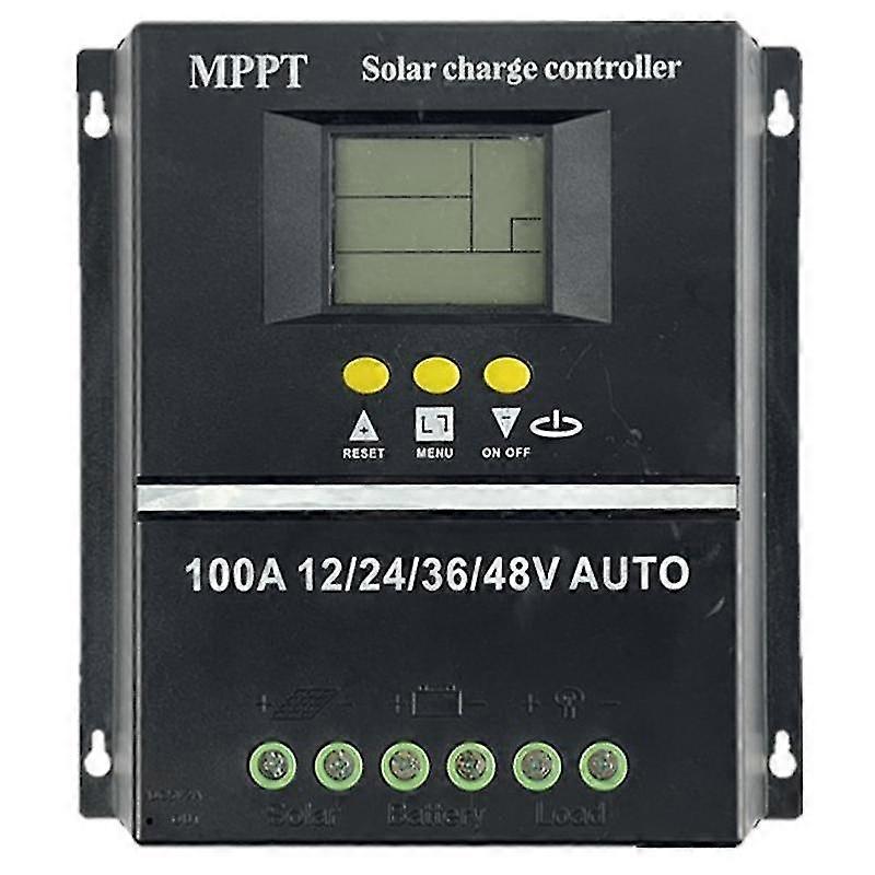 Pwm 100a 12v 24v 36v 48v Auto Solar Panel Charge Controller Solar Pv Battery Charger With Lcd Mppt