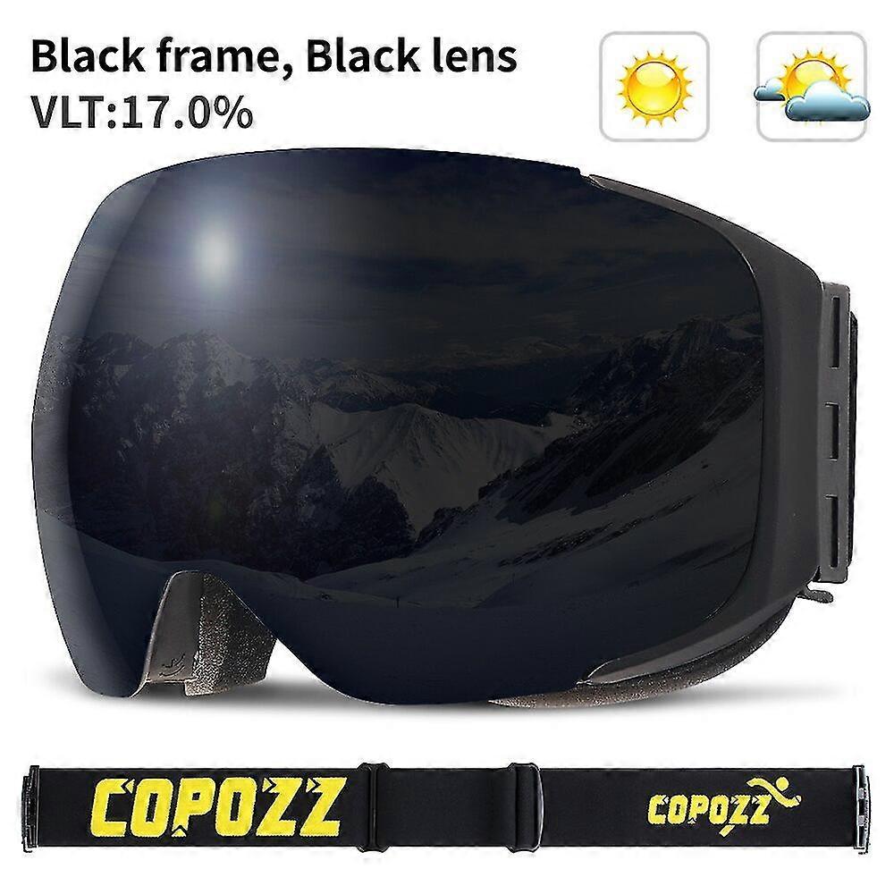 Magnetyczne gogle narciarskie Jianghuo z szybkowymienną soczewką i zestawem etui 100% ochrona przed mgłą Uv400 Gogle snowboardowe dla mężczyzn i Kobieta