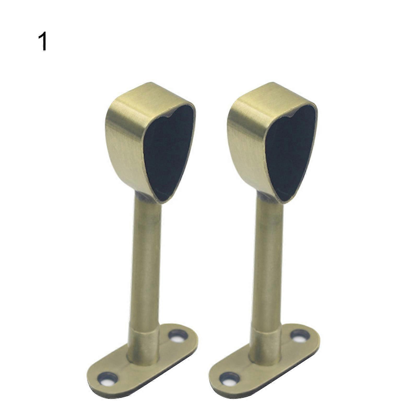 2stk legering garderobe stang takmontert brakett klær rail holder spak flens jikaix