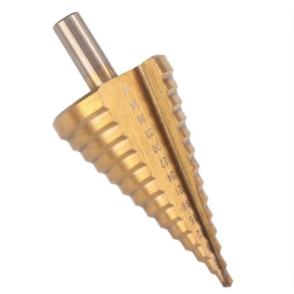 Hss Step Cone Drill Bit - 4-42mm 14 Sizes Round Shank Hole Cutter Tool High Speed Steel