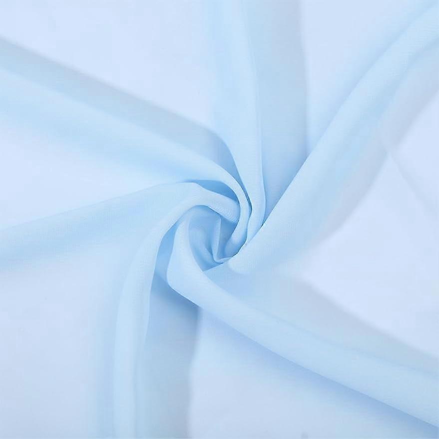 Blue Chiffon Fabric Sheer Fabric by TheYard 5.4yard 60 Wide Continuous Solid Color Draping Fabric