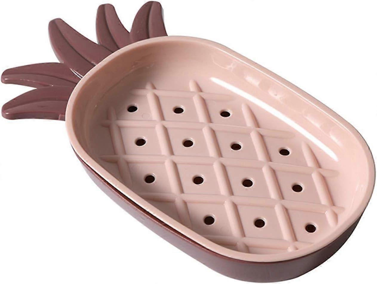 Pineapple Shaped Soap Box Cute Soap Box Draining Case Sponge Holder Kitchen Organizer Box