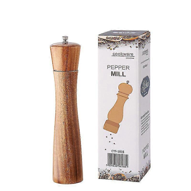 Pepper Grinder Wooden Manual Adjustable Salt Pepper Grinder Mill For Kitchen