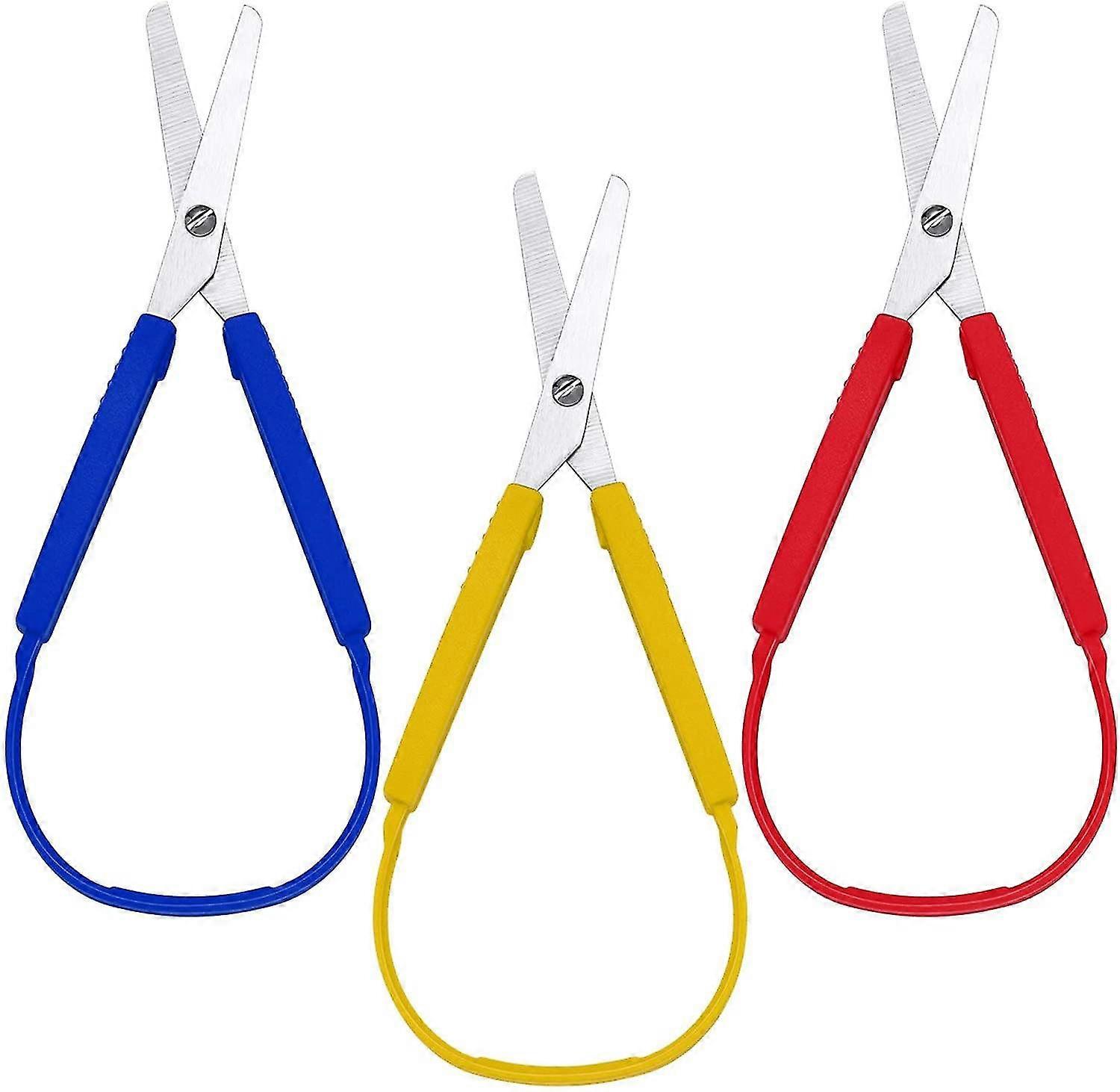 Colored handle scissors ring handle self-opening scissors suitable for children and adults with spec