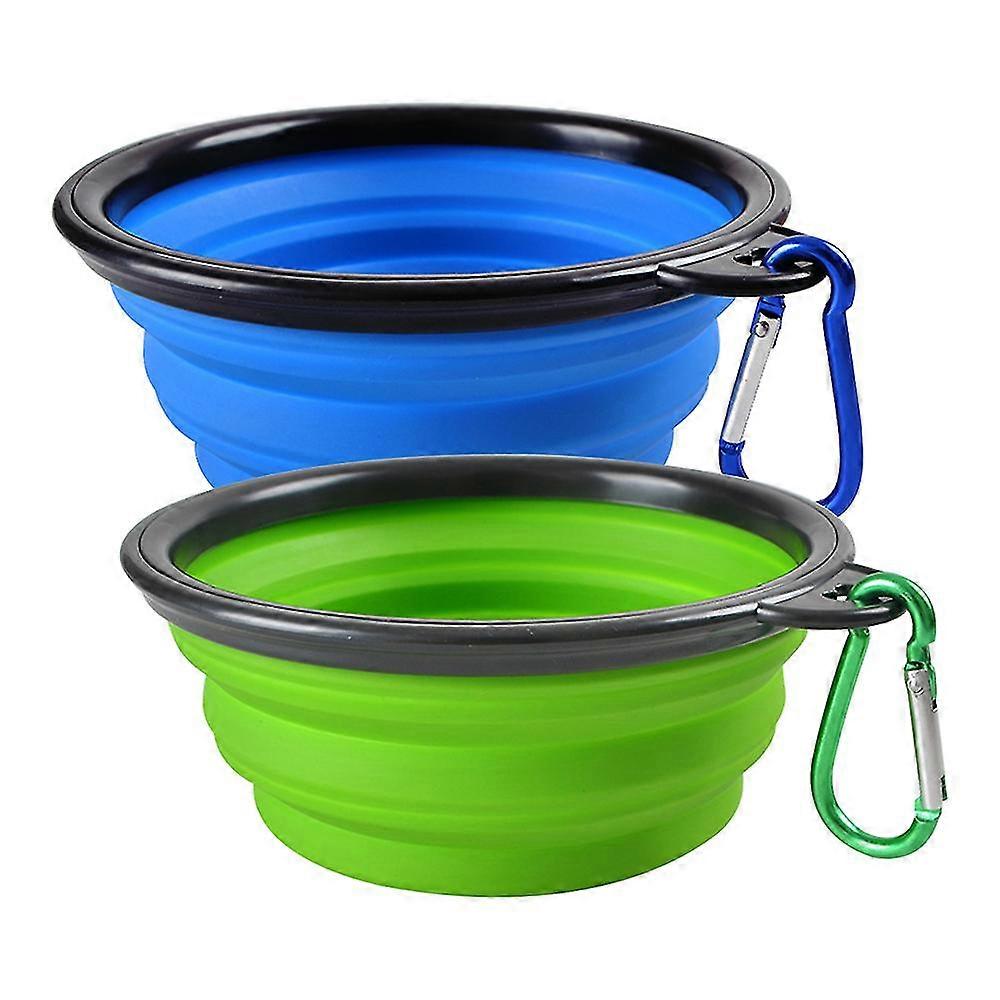 折りたたみ式ドッグボウル、猫&犬のための2パック旅行犬ボウル、フォールディン