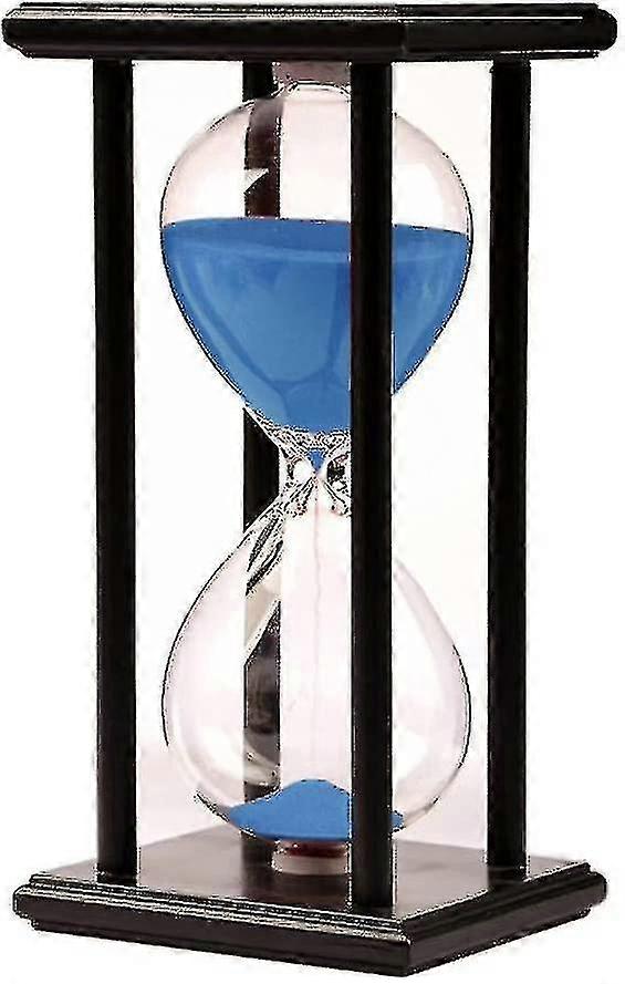 Multipurpose Hourglass, Hourglass Timer, Various Frames And Color Sand, 30 Minutes For Decoration, Black Blue Sand