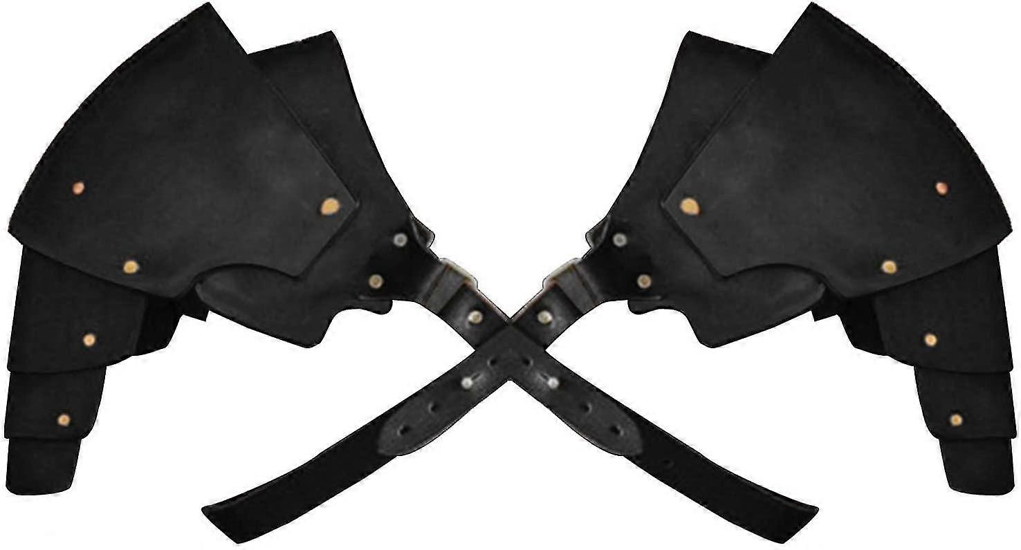 Herren Steampunk Schulterrüstungen Pu Leder Retro Mittelalterliche Schulterrüstung