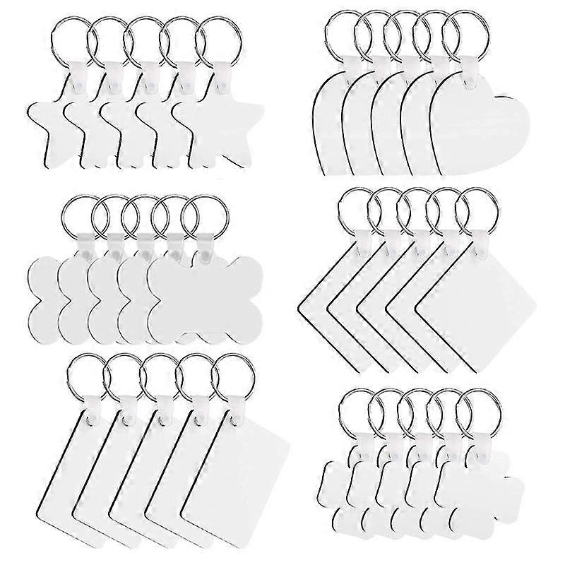 Sublimation Blank Keychains Thermal Transfer Key Chain Double-side Print Keyring