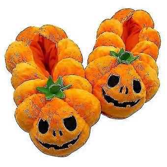 Fuzzy Zucca Pantofole Antiscivolo Inverno Peluche Pantofole Casa Carino Inverno Caldo Halloween Diapositive Morbido Camera Da Letto Scarpe Di Alta Qualità