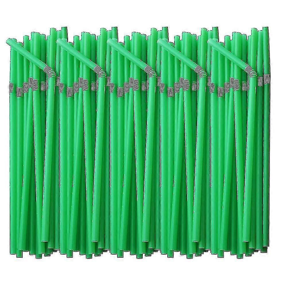 200 Pcs Extra Long Flexible Plastic Drinking Straws, Colorful Disposable Straws