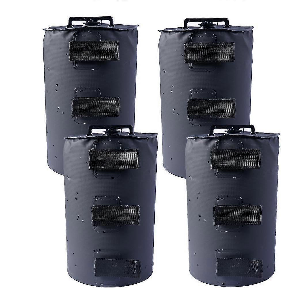 طقم من 4 أقدام جناح ، قابل للتعبئة بالماء ، أوزان للأجنحة ، خيام حديقة ، سرادق ، أسود