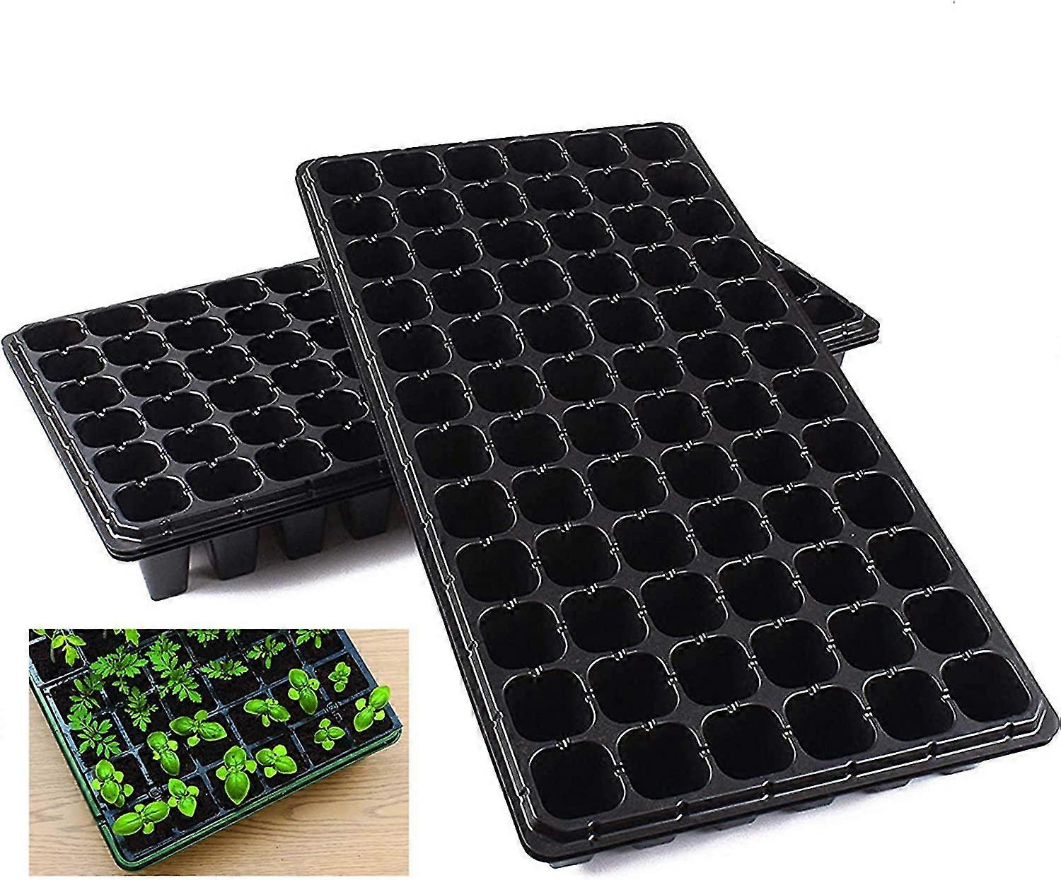 10-pack Seed Starter Kit 72 Cell Seedling Tray Gardening Germination Plastic Tray