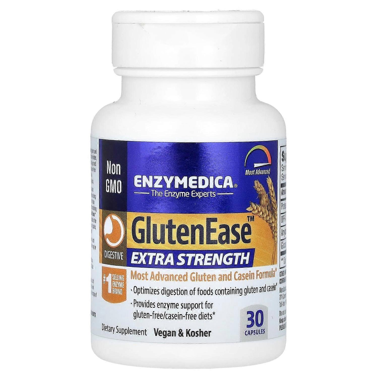 Enzymedica, GlutenEase, Extra Strength, 30 Capsules