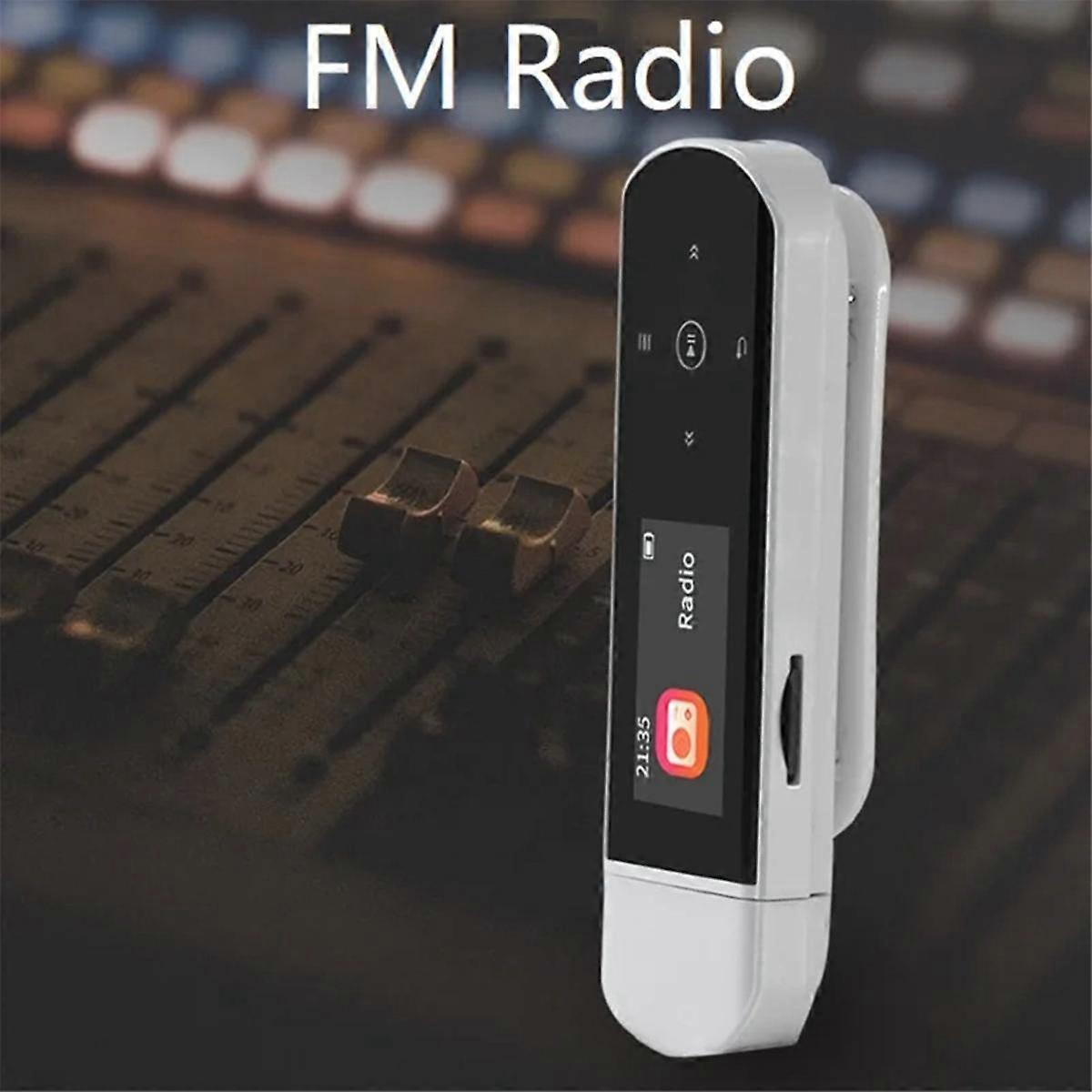 X69 USB MP3 Player Bluetooth Music Player Mini Sport Clip Walkman Pedometer Support FM Recorder E-Book (32G TF Card)