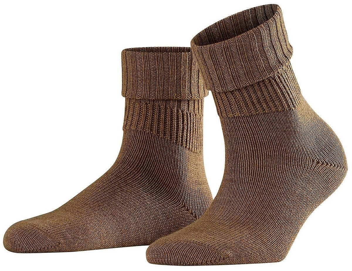 Falke Striggings Rib Socks - Nutmeg Melange Brown