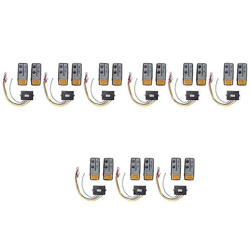 9Set 12V 24V 24G 50M Universal Car Wireless Winch Crane Remote Control Controller With Twin Handset Remote Range